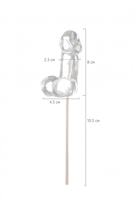 Прозрачный леденец в форме фаллоса со вкусом пина колады - Sosuчki - купить с доставкой в Казани