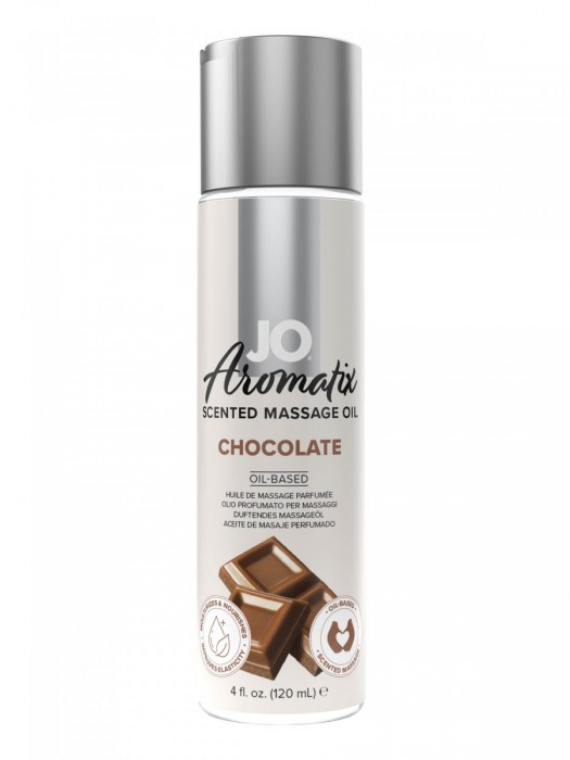 Массажное масло JO Aromatix Massage Oil Chocolate с ароматом шоколада - 120 мл. - System JO - купить с доставкой в Казани