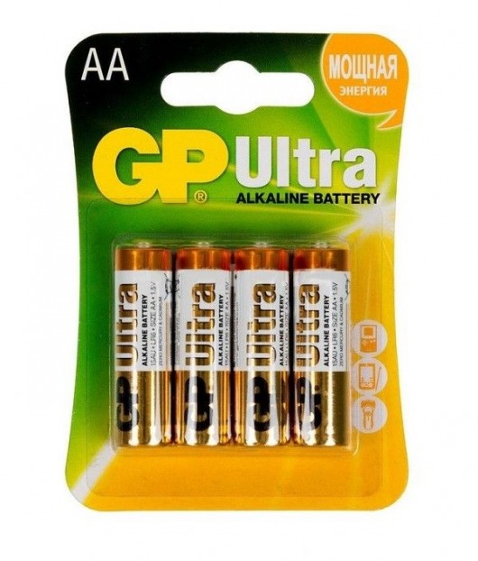 Батарейки алкалиновые GP Ultra Alkaline AA/LR6 - 4 шт. - Элементы питания - купить с доставкой в Казани