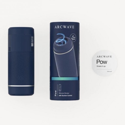 Синий мастурбатор с контролем всасывания Arcwave Pow Stroker - Arcwave - в Казани купить с доставкой
