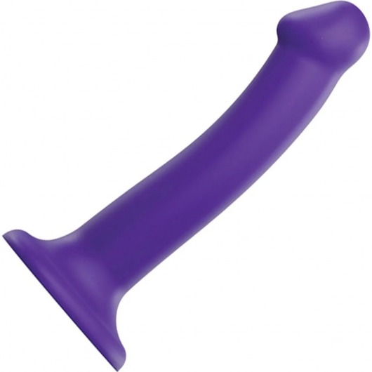 Фиолетовый фаллоимитатор-насадка Strap-On-Me Dildo Dual Density size M - 18 см. - Strap-on-me - купить с доставкой в Казани