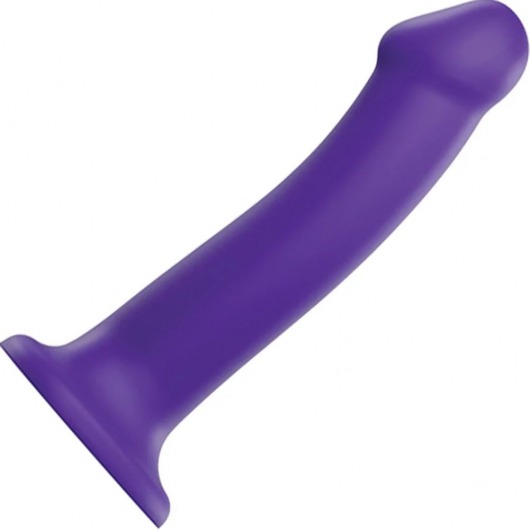 Фиолетовый фаллоимитатор-насадка Strap-On-Me Dildo Dual Density size L - 19 см. - Strap-on-me - купить с доставкой в Казани