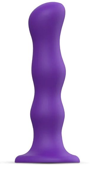 Фиолетовая насадка Strap-On-Me Dildo Geisha Balls size M - Strap-on-me - купить с доставкой в Казани