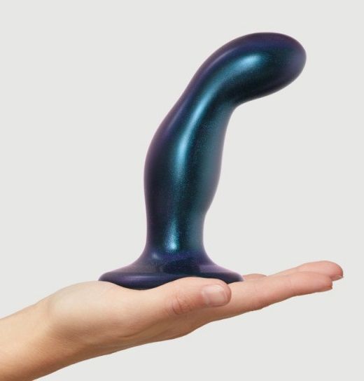 Темно-синяя насадка Strap-On-Me Dildo Plug Snaky size M - Strap-on-me - купить с доставкой в Казани