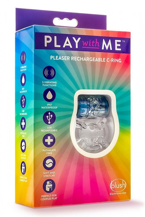 Фиолетовое эрекционное виброкольцо Pleaser Rechargeable C-Ring - Blush Novelties - в Казани купить с доставкой