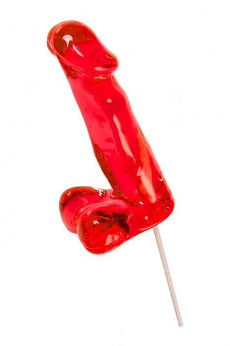 Красный леденец в форме члена со вкусом виски - 173 гр. - Sosuчki - купить с доставкой в Казани