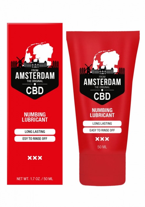 Пролонгирующий лубрикант Numbing CBD from Amsterdam - 50 мл. - Shots Media BV - купить с доставкой в Казани