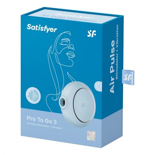 Голубой клиторальный стимулятор Pro To Go 3 - Satisfyer