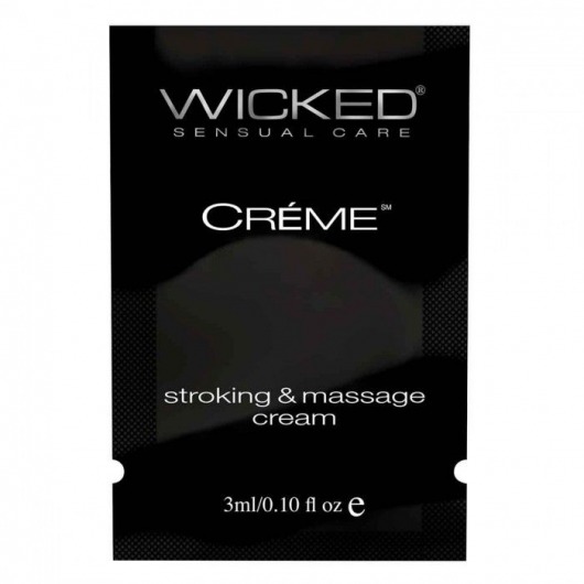 Крем для массажа и мастурбации Wicked Stroking and Massage Creme - 3 мл. - Wicked - купить с доставкой в Казани