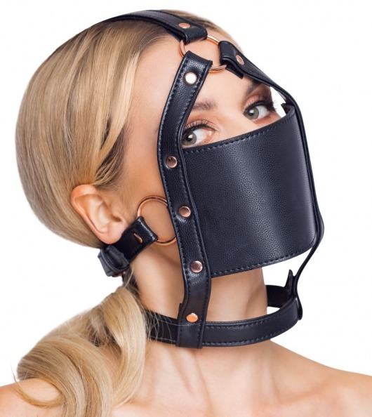 Черный намордник с кляпом-шаром Head Harness With A Gag - Orion - купить с доставкой в Казани