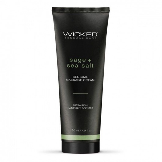 Массажный легкий крем WICKED Sage plus Sea Salt - 120 мл. - Wicked - купить с доставкой в Казани