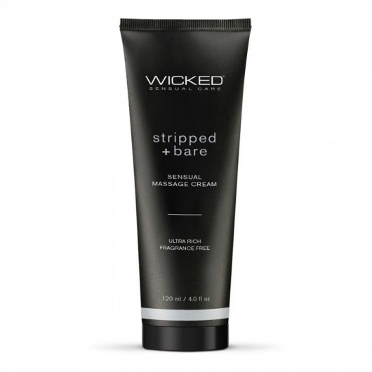 Массажный легкий крем WICKED Stripped plus Bare - 120 мл. - Wicked - купить с доставкой в Казани