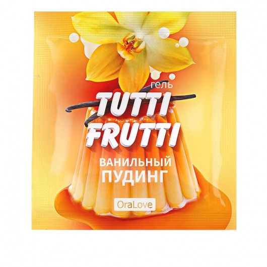 Пробник гель-смазки Tutti-frutti со вкусом ванильного пудинга - 4 гр. - Биоритм - купить с доставкой в Казани