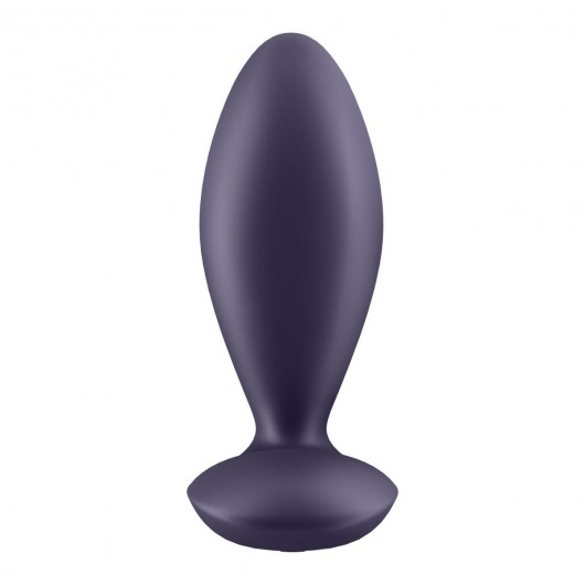 Фиолетовый анальный вибростимулятор Power Plug - Satisfyer - в Казани купить с доставкой