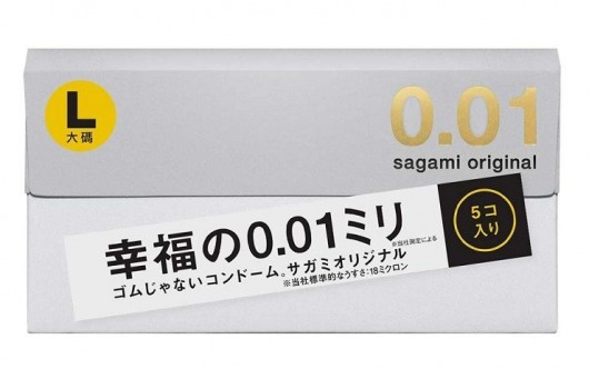 Презервативы Sagami Original 0.02 L-size увеличенного размера - 5 шт. - Sagami - купить с доставкой в Казани