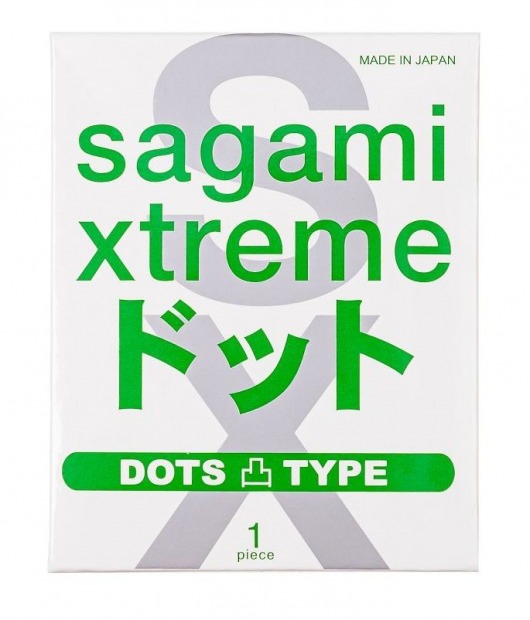 Презерватив Sagami Xtreme Type-E с точками - 1 шт. - Sagami - купить с доставкой в Казани