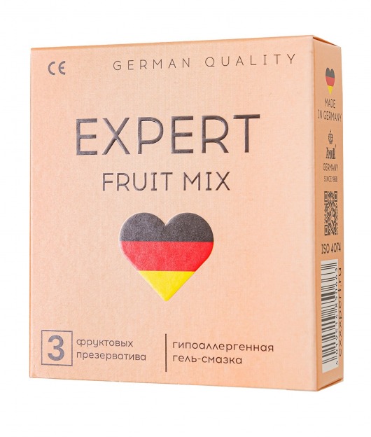 Ароматизированные презервативы EXPERT Fruit Mix - 3 шт. - Expert - купить с доставкой в Казани