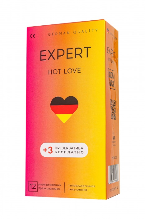 Презервативы EXPERT Hot Love с разогревающим эффектом - 12 шт.(+3 в подарок) - Expert - купить с доставкой в Казани