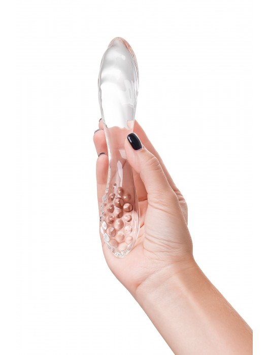 Прозрачный двусторонний стеклянный фаллоимитатор Dazzling Crystal 1 - 18,5 см. - Satisfyer
