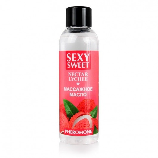 Массажное масло Sexy Sweet Nectar Lychee с феромонами и ароматом личи - 75 мл. - Биоритм - купить с доставкой в Казани