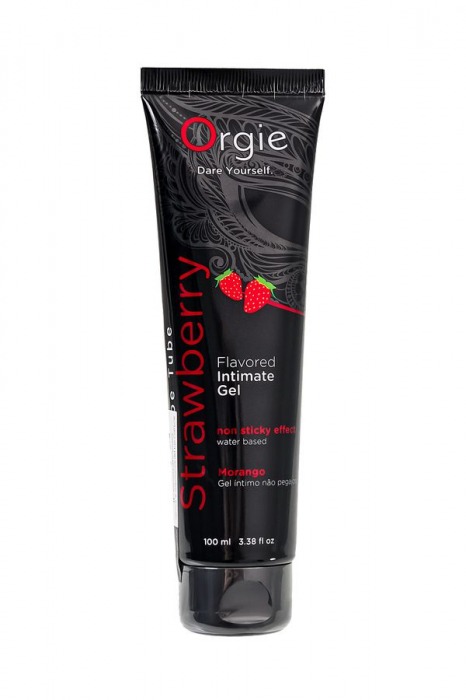 Интимный гель на водной основе Lube Tube Strawberry с клубничным вкусом - 100 мл. - ORGIE - купить с доставкой в Казани