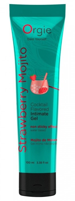 Съедобный интимный гель Orgie Lube Tube Cocktail Strawberry Mojito - 100 мл. - ORGIE - купить с доставкой в Казани