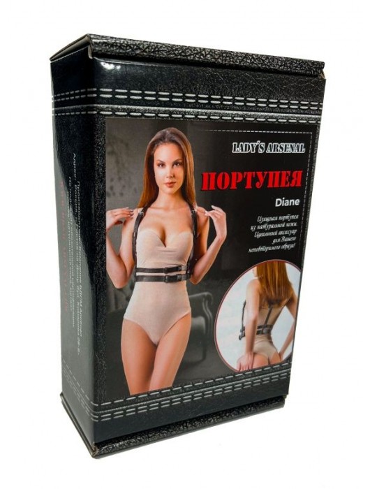 Изящная портупея из натуральной кожи Diane - БДСМ Арсенал - купить с доставкой в Казани