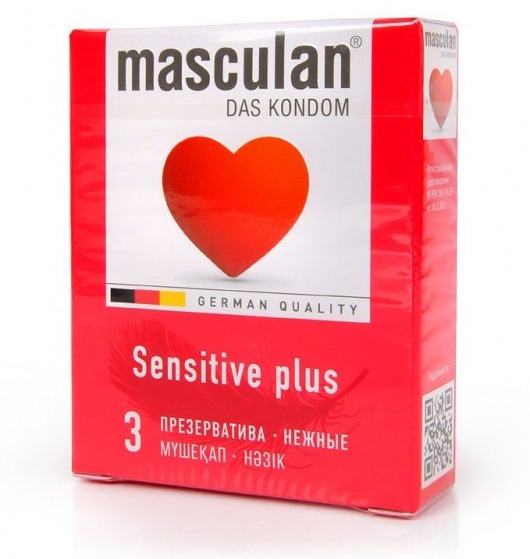 Презервативы Masculan Sensitive plus - 3 шт. - Masculan - купить с доставкой в Казани