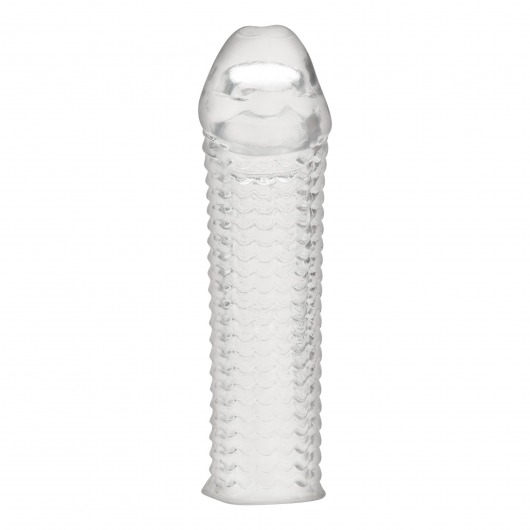 Текстурированная насадка на пенис Clear Textured Penis Enhancing Sleeve Extension - 16,5 см. - BlueLine - в Казани купить с доставкой