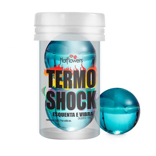 Интимный гель Termo Shock Hot Ball с разогревающе-покалывающим эффектом (2 шарика по 3 гр.) - HotFlowers - купить с доставкой в Казани