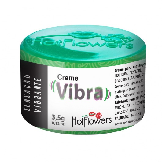 Возбуждающий крем Vibra с эффектом вибрации - 3,5 гр. - HotFlowers - купить с доставкой в Казани