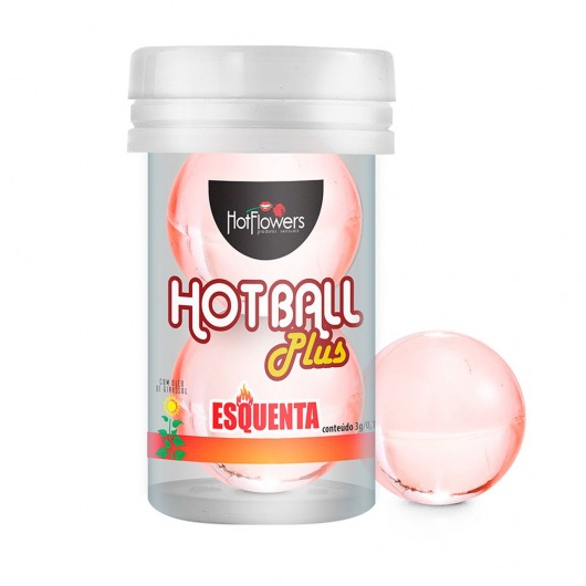 Лубрикант на масляной основе Hot Ball Plus с разогревающим эффектом (2 шарика по 3 гр.) - HotFlowers - купить с доставкой в Казани