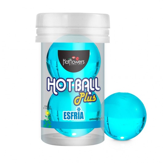 Лубрикант на масляной основе Hot Ball Plus с охлаждающим эффектом (2 шарика по 3 гр.) - HotFlowers - купить с доставкой в Казани