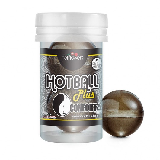 Анальный лубрикант на масляной основе Hot Ball Plus Conforto (2 шарика по 3 гр.) - HotFlowers - купить с доставкой в Казани