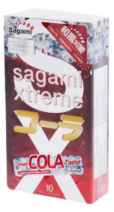 Ароматизированные презервативы Sagami Xtreme COLA - 10 шт. - Sagami - купить с доставкой в Казани