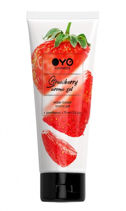 Лубрикант на водной основе OYO Aroma Gel Strawberry с ароматом клубники - 75 мл. - OYO - купить с доставкой в Казани