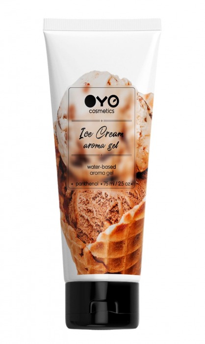 Лубрикант на водной основе OYO Aroma Gel Ice Cream с ароматом пломбира - 75 мл. - OYO - купить с доставкой в Казани