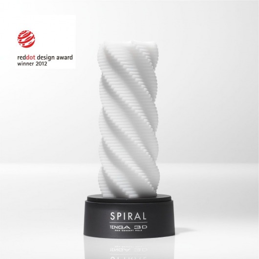 Белый 3D мастурбатор SPIRAL - Tenga - в Казани купить с доставкой