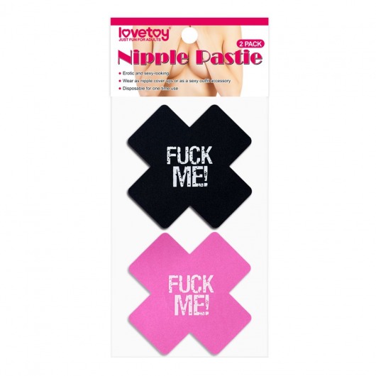 Набор из 2 пар пэстисов Cross Pattern Nipple Pasties - Lovetoy - купить с доставкой в Казани