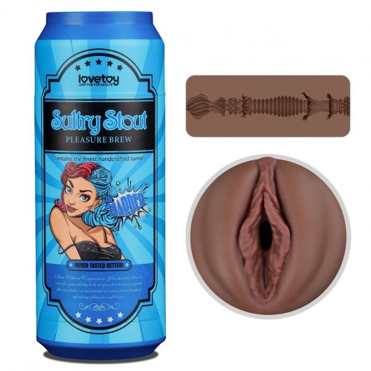 Коричневый мастурбатор-вагина Pleasure Brew Masturbator-Sultry Stout в банке - Lovetoy - в Казани купить с доставкой