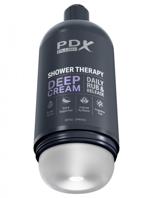 Мастурбатор в бутылке Shower Therapy Deep Cream - Pipedream - в Казани купить с доставкой