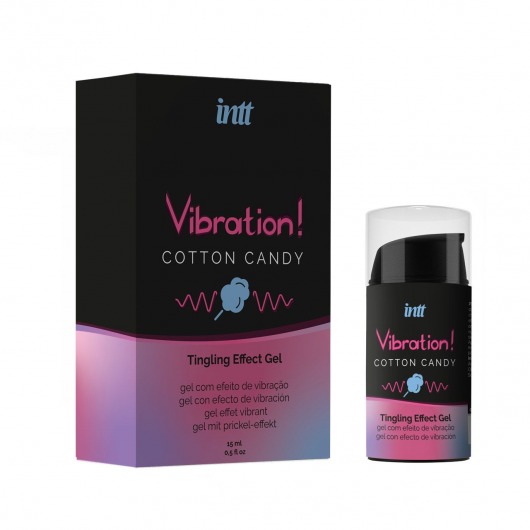 Жидкий вибратор Vibration Cotton Candy с ароматом сахарной ваты - 15 мл. - INTT - купить с доставкой в Казани