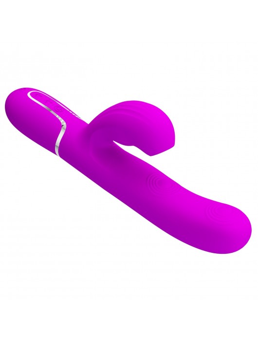 Лиловый вибратор-кролик с пульсацией Perdita - 22,8 см. - Baile