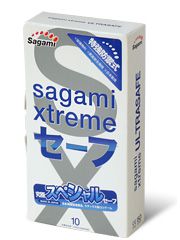 Презервативы Sagami Xtreme Ultrasafe с двойным количеством смазки - 10 шт. - Sagami - купить с доставкой в Казани