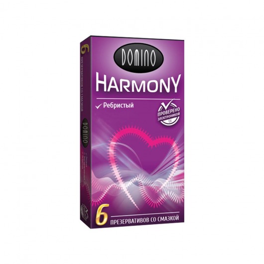 Презервативы с рёбрышками Domino Harmony - 6 шт. - Domino - купить с доставкой в Казани