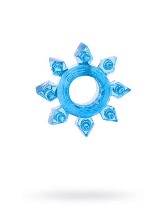 Голубая гелевая насадка-звезда - Toyfa Basic - в Казани купить с доставкой