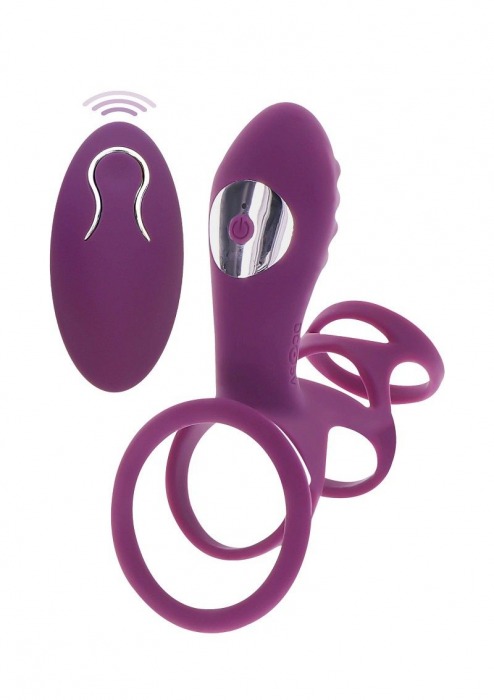 Фиолетовая эрекционная вибронасадка Halo Halo C-Ring Sleeve - Toy Joy - в Казани купить с доставкой