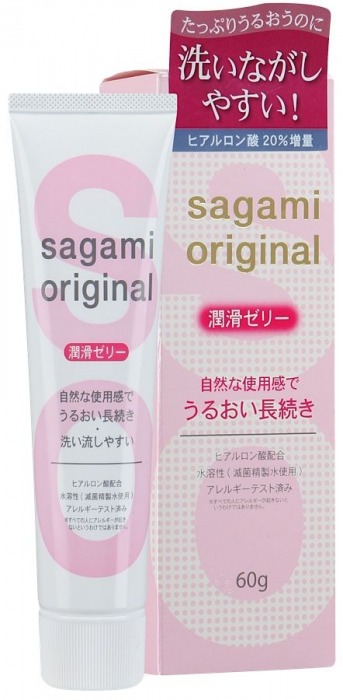 Гель-смазка на водной основе Sagami Original - 60 гр. - Sagami - купить с доставкой в Казани