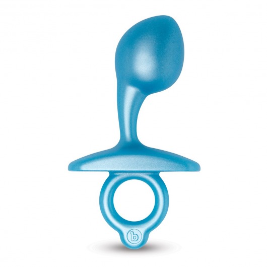 Голубая анальная пробка для массажа простаты Bulb Silicone Prostate Plug - 10,7 см. - b-Vibe - в Казани купить с доставкой