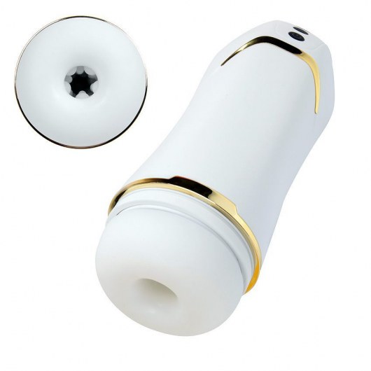 Белый вибромастурбатор Hero с режимом вакуума - A-LOVING - в Казани купить с доставкой